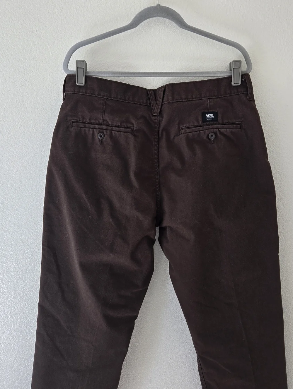 Vans Mikey February Authentic Relaxed Fit Cropped Chino Pants Mens Size 36 Brown